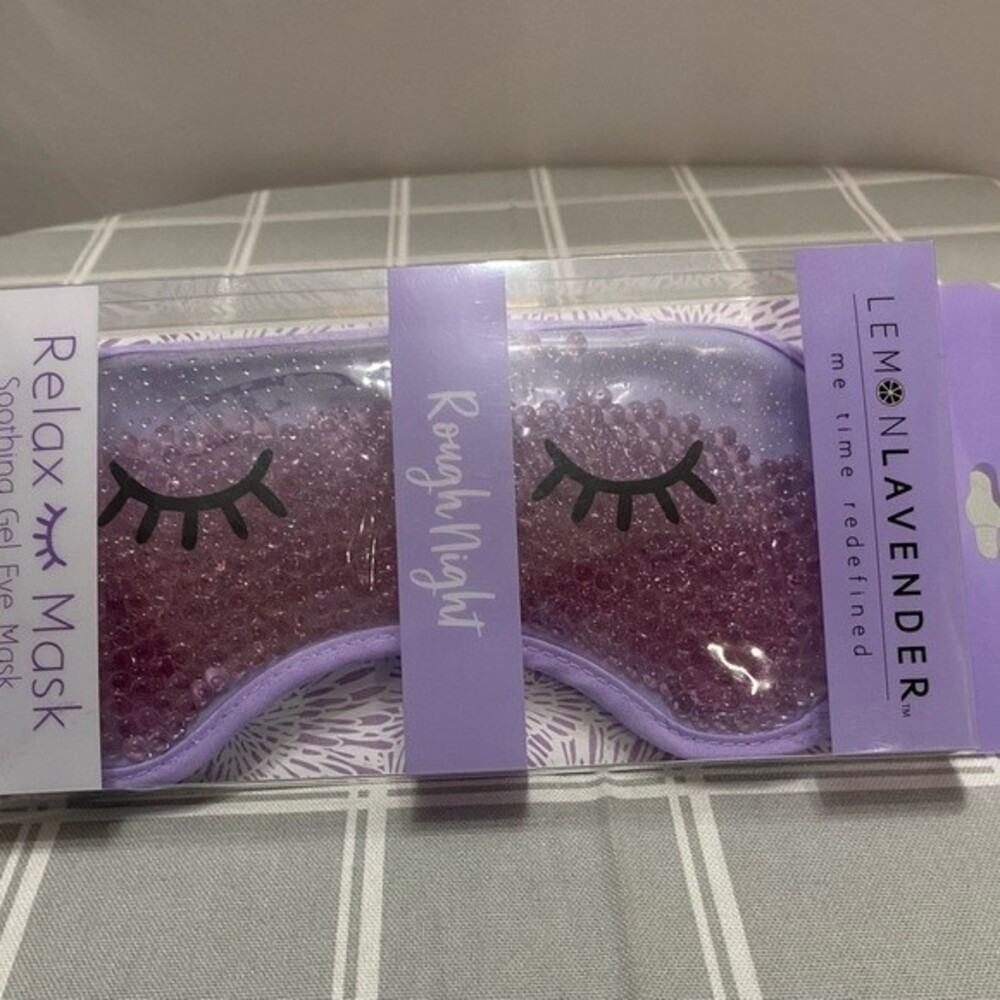 Lemon Lavender Relaxation Gel Eye Mask Hot Cold Headache Relief Reduce Puffiness
